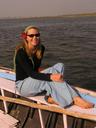 Ashe on the boat.